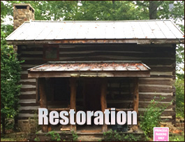 Historic Log Cabin Restoration  Cherryville, North Carolina